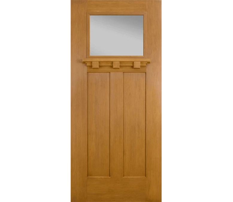 Dallas Craftsman Light Fiberglass Entry Door